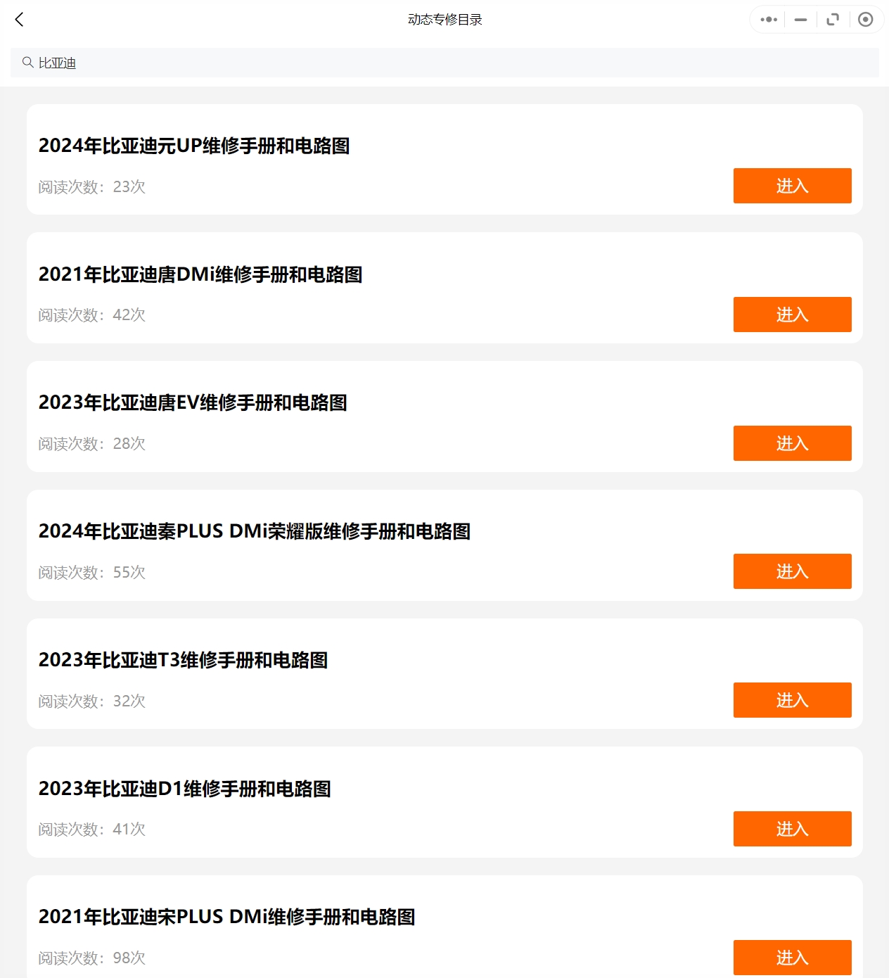 【動態(tài)專修】2020-2024年比亞迪汽車維修手冊和電路圖資料