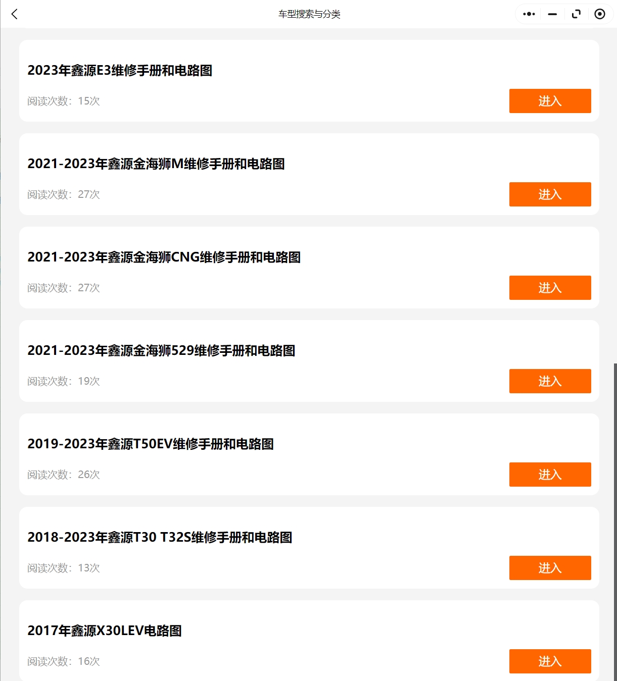 2017-2024年鑫源汽車維修手冊電路圖資料更新g
